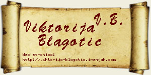 Viktorija Blagotić vizit kartica